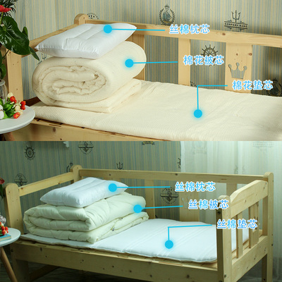 宝宝幼儿园被子三件套含芯被褥六件套儿童午睡枕头纯棉被套床垫