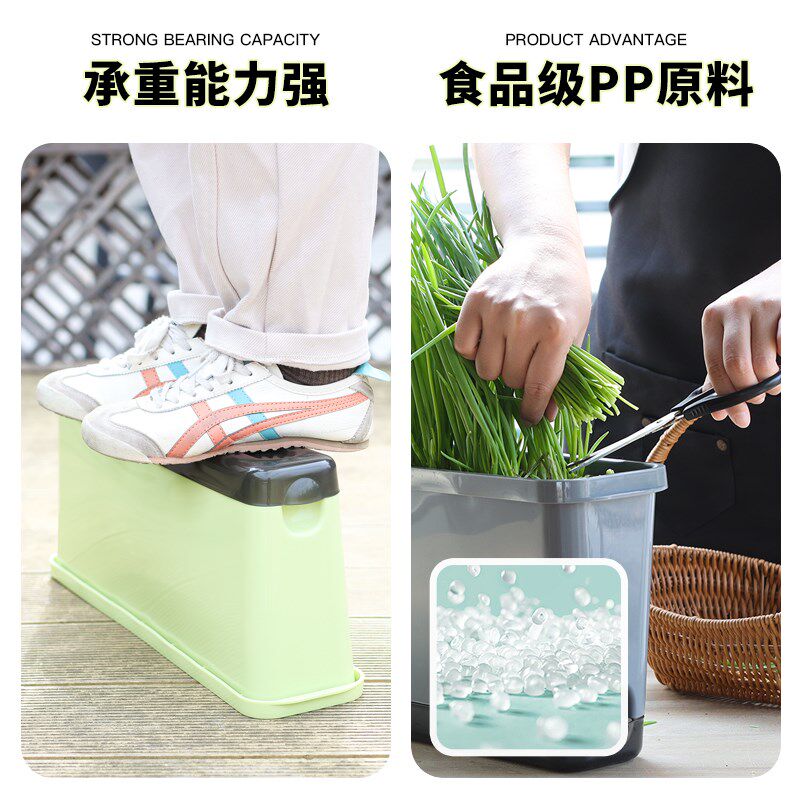 窄边阳台家用种菜盆长方形自吸水花盆塑料盆栽神器草莓专用盆加深