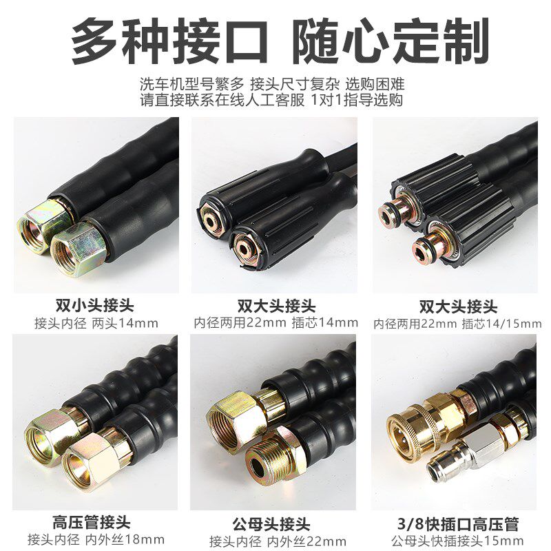 洗车机高压防爆钢丝出水管380型冠宙清洗机配件家商用刷车泵管子