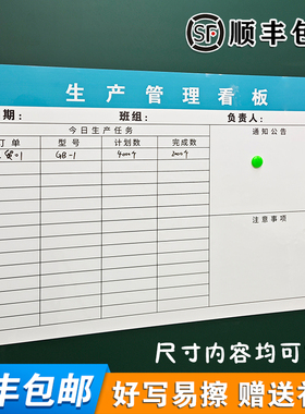 生产管理看板企业文化墙白板贴定制员工风采磁性软白板龙虎榜kpi