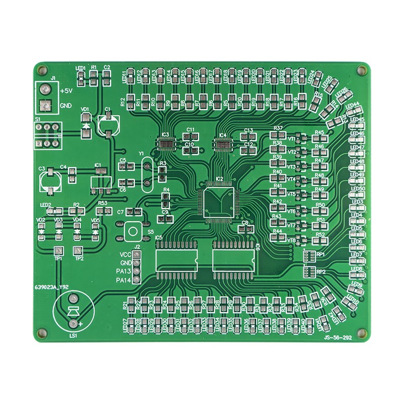 STM32流水灯测试电路 贴片焊接练习板 电子电工技能实训考核散件