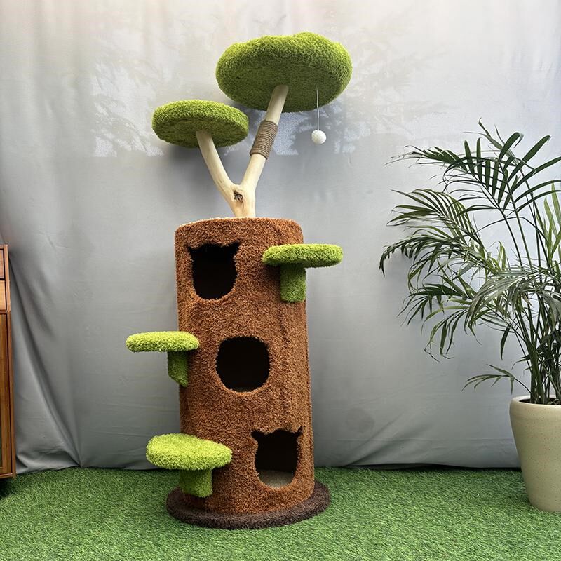 实木猫爬架猫树屋树杆猫屋猫窝猫跳台不占地方小猫咪观景台猫窝