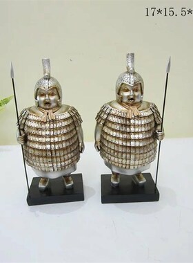 兵马俑创意新中式人物酒柜装饰品家居饰品客厅电视柜办公室摆件
