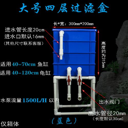 鱼缸过滤器 过滤盒 周转箱 上滤 龟缸 龟箱滴滤 净水器