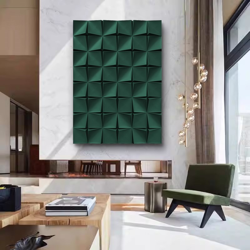 3d玄关立体浮雕画样板房抽象客厅落地装饰画现代轻奢雕刻走廊挂画