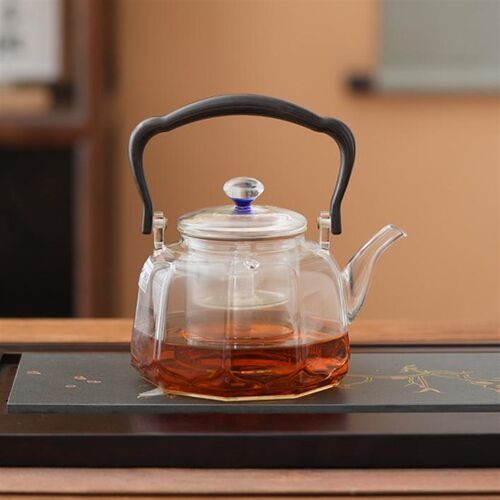 璃尚鸣提梁壶蒸煮一体玻璃茶壶加厚耐高温过滤电陶炉烧水煮茶壶