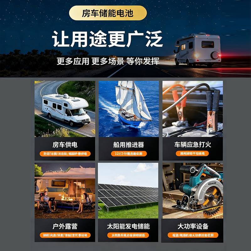 磷酸铁锂电池12v24V48V伏房车专用光伏板储能大容量全新单体电芯