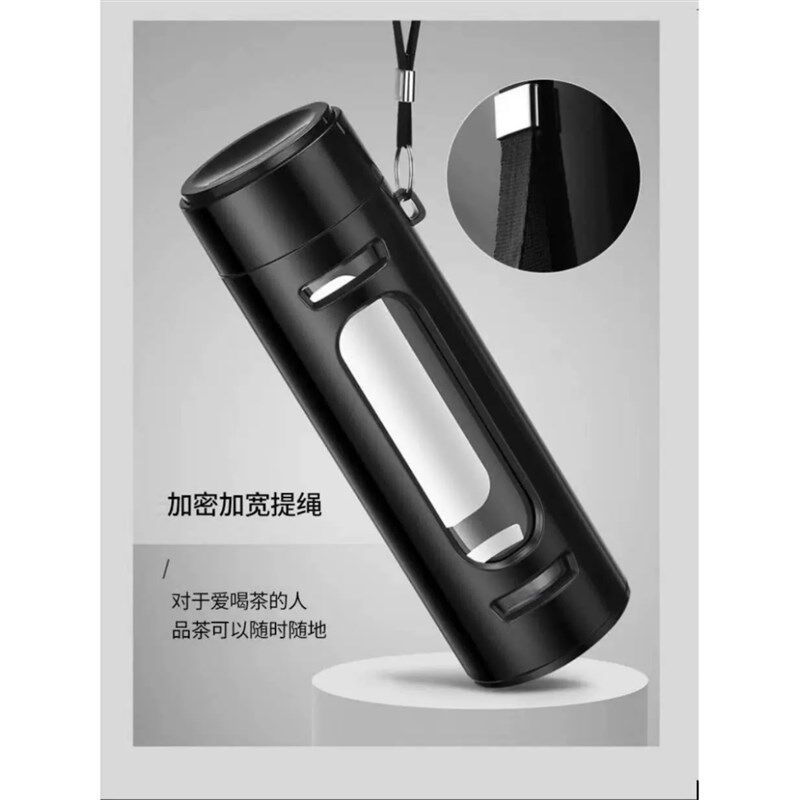 美国进口防摔双层玻璃杯男女士大容量随行杯商务水杯子塑玻泡茶杯