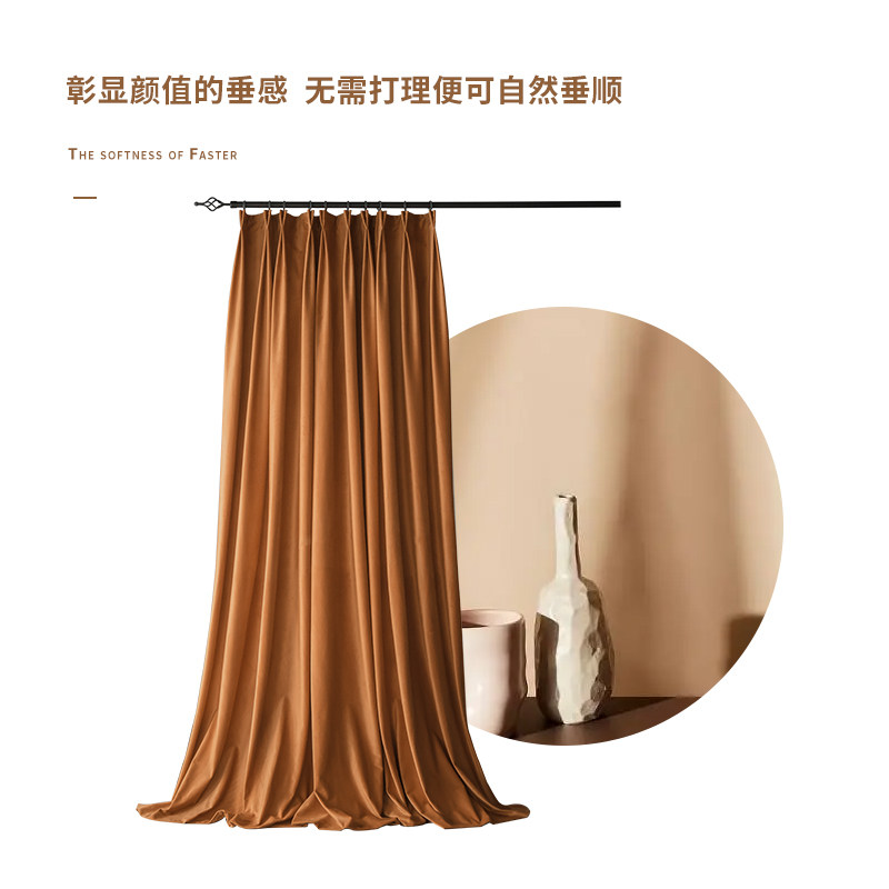 服装店试衣间门帘定制店铺商用隔断高档窗帘黑色帘子更衣室布帘