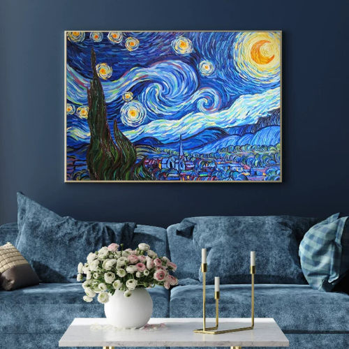 梵高星空满钻钻石画DIY材料包