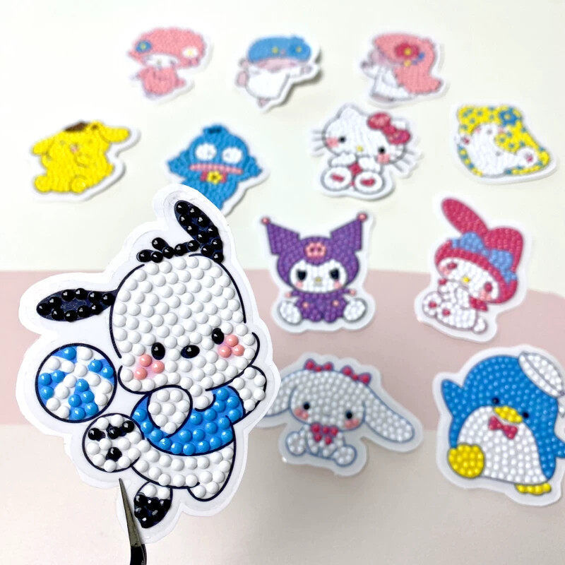 儿童卡通钻石画贴纸12贴送工具