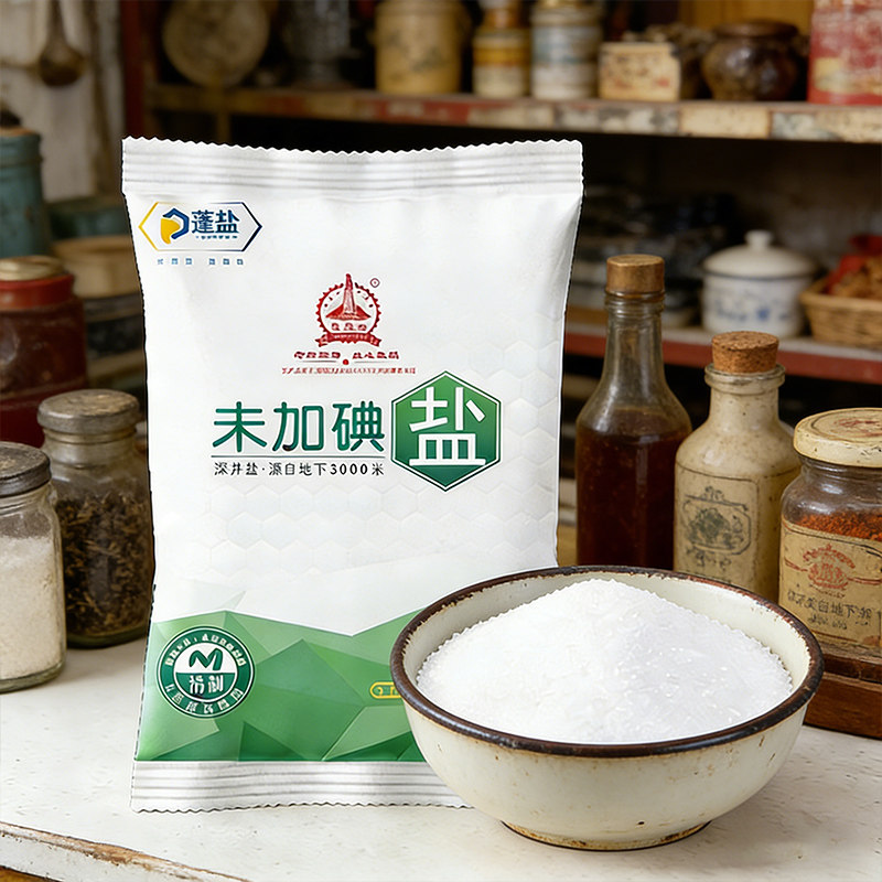 家用食用盐深井盐未加碘炒菜盐巴无碘食盐矿盐商用四川精制细盐
