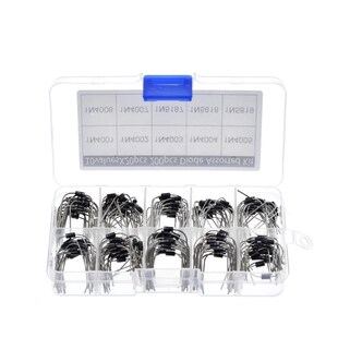 200PCS 10种规格整流二极管套装1N4001-1N4007--1N5817-1N5819