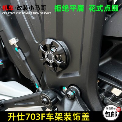 升仕703F车架装饰盖后平叉盖ZT703-F摩托车后平叉装饰盖个性改装