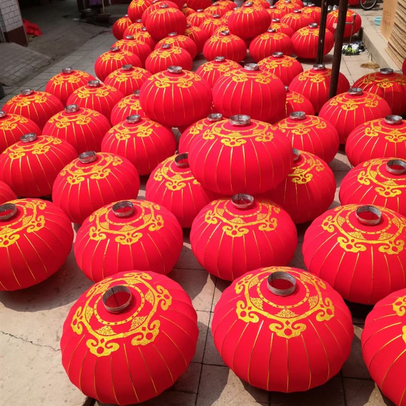 新年特大号大红灯笼1.2米1.5米2米广告灯笼防水户外植绒灯笼挂饰