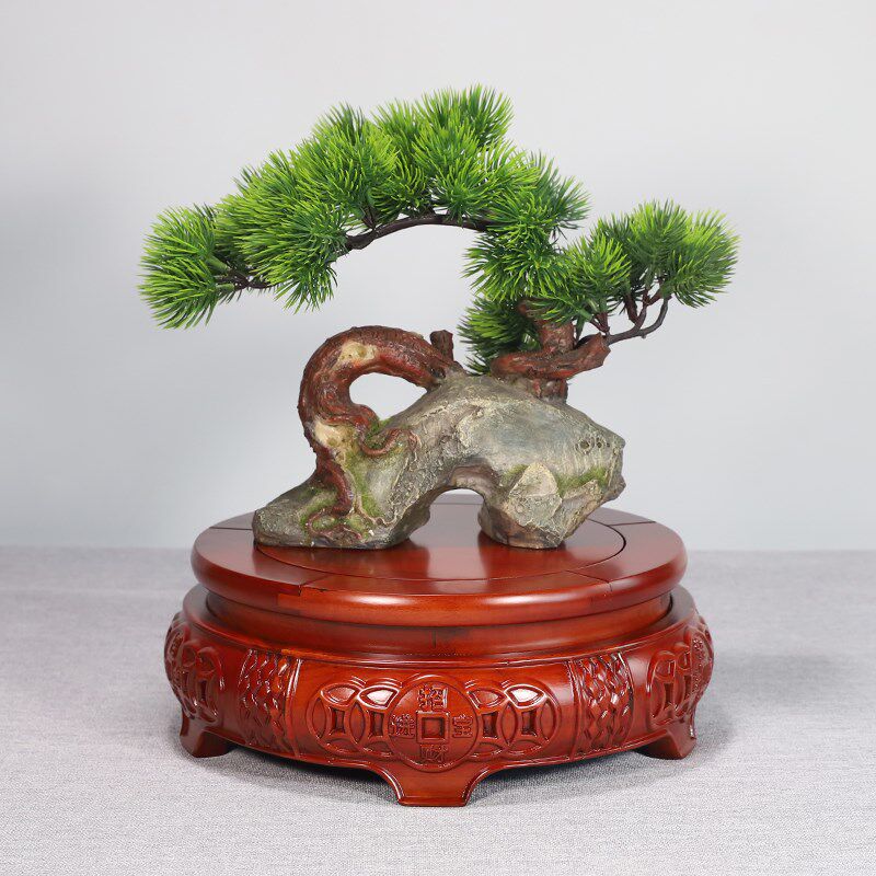实木底座红木质圆形托架加高垫高工艺品奇石摆件佛像石头香炉花瓶