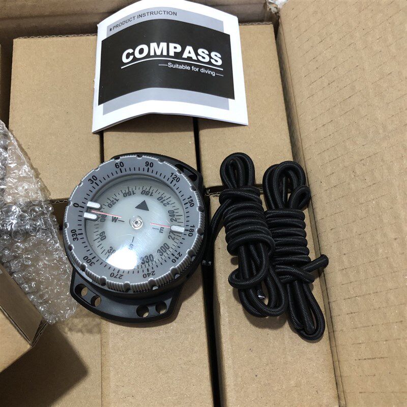 正品强磁潜水腕表指北针-50米深潜夜光高精度指南针带松紧绳专业