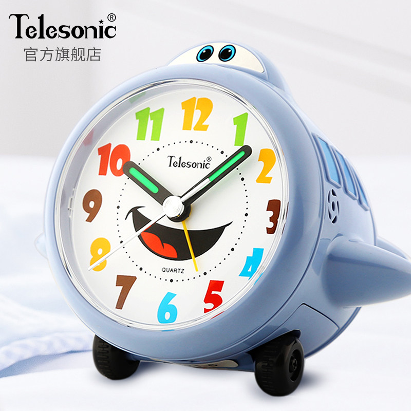 TELESONIC/天王星闹钟儿童静音床头电子闹钟卧室夜光创意学生闹表