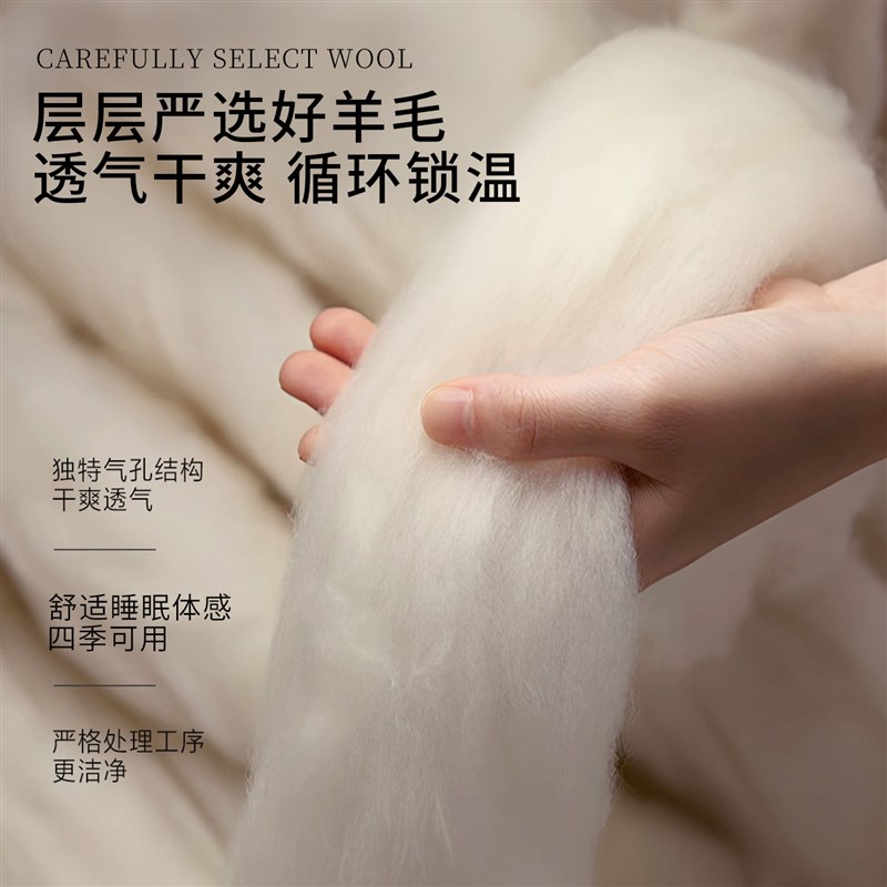 高端澳洲进口羊毛床垫软垫冬季加厚保暖家用床褥垫被褥子羊羔绒垫
