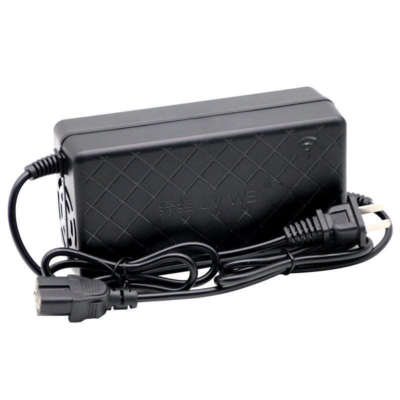 绿维锂电池电动车 电瓶锂电池充电器12v24v36v48v伏72v2a3a安通用