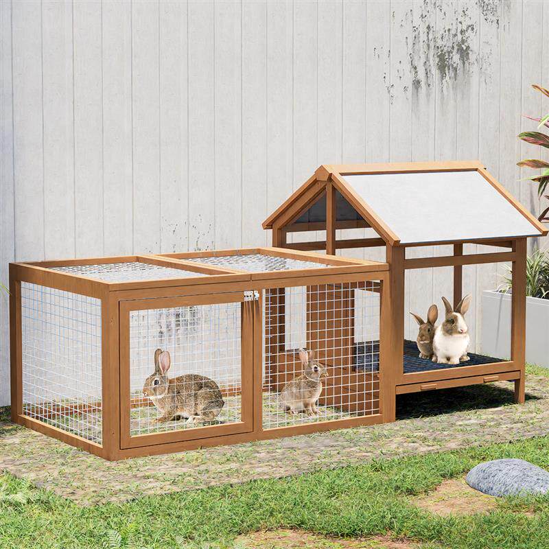 实木兔笼子家用大号养殖专用铁丝网笼宠物别墅豚鼠龙猫笼子鸡鸭舍