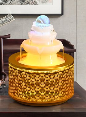 八方来财倒流水摆件时来运转球长循环水小喷泉桌面流水生财风水轮