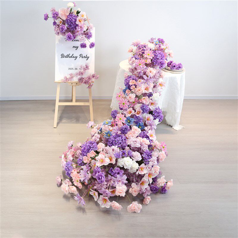 瀑布花造景生日假花仿真花仿真花摆设瀑布婚庆婚礼布置床头挂片