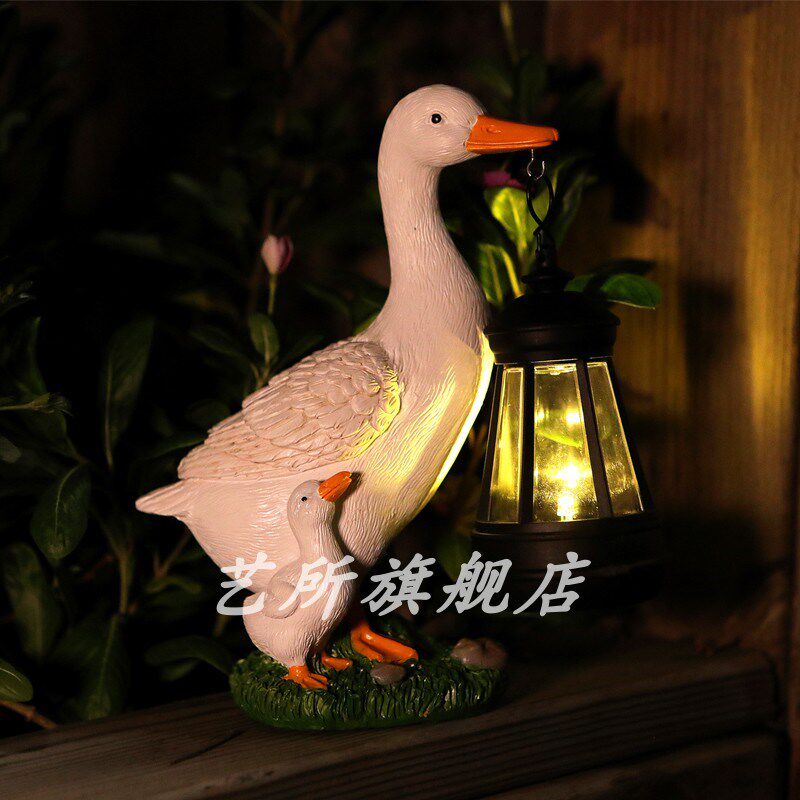 太阳能户外摆件灯庭院造景布置动物灯阳台院子花园装饰创意小夜灯