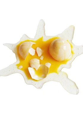 日式创意手工整蛊玩具破碎的鸡蛋卧室客厅桌面摆放解压抽象装饰品