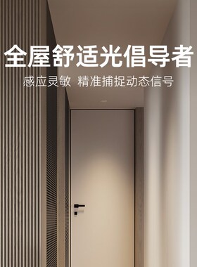 初识照明 感应射灯嵌入式led天花灯入户门玄关人体感应智能光控灯