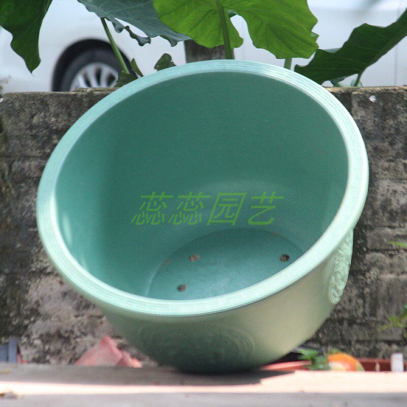 加厚有孔塑料耐晒大花盆户外庭院绿植盆景果树盆栽苗木无孔荷花盆
