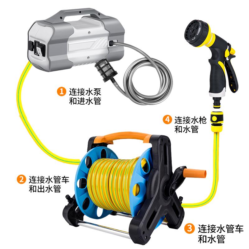浇菜充电抽水泵家用小型自动浇花神器户外农用田园灌溉锂电抽水机