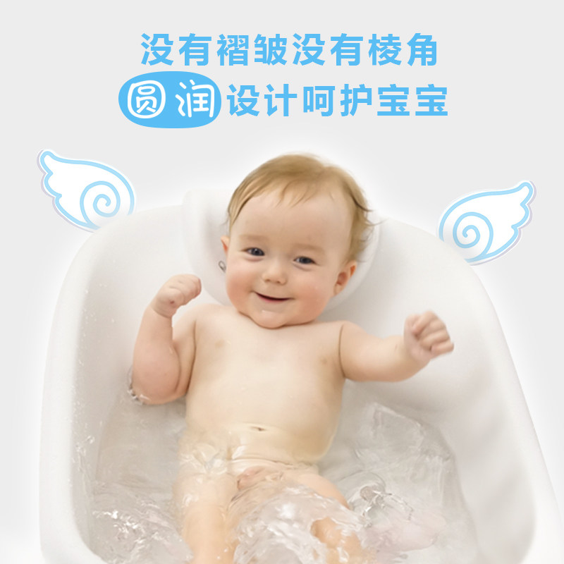 壹仟爱婴幼儿洗澡盆儿童可坐躺0-2岁坐托小孩一体初新生宝宝浴盆