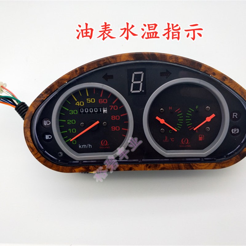 燃油三轮车仪表总成封闭四轮车半篷车仪表油表 水温 显示白洋淀