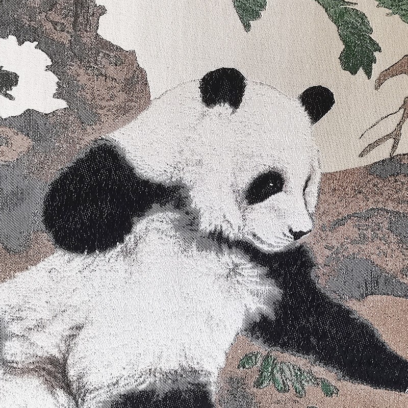 新中式客厅墙装饰画蜀锦丝绸卷轴挂画中国特色礼品送老外伴手礼物