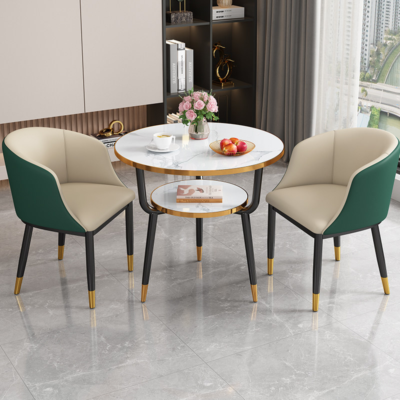 简约小圆桌办公商用休闲区售楼洽谈会客接待阳台休闲桌椅桌子家用