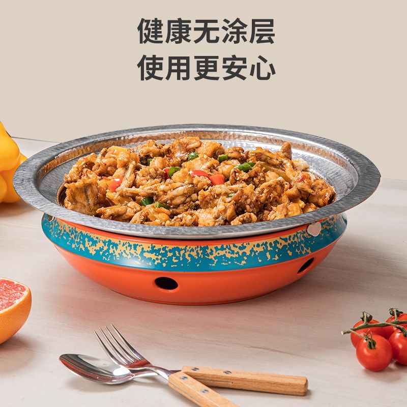 不锈钢固体酒精炉麻辣香锅餐具干锅锅暖汤炉小火锅酒精锅仔牛蛙炉