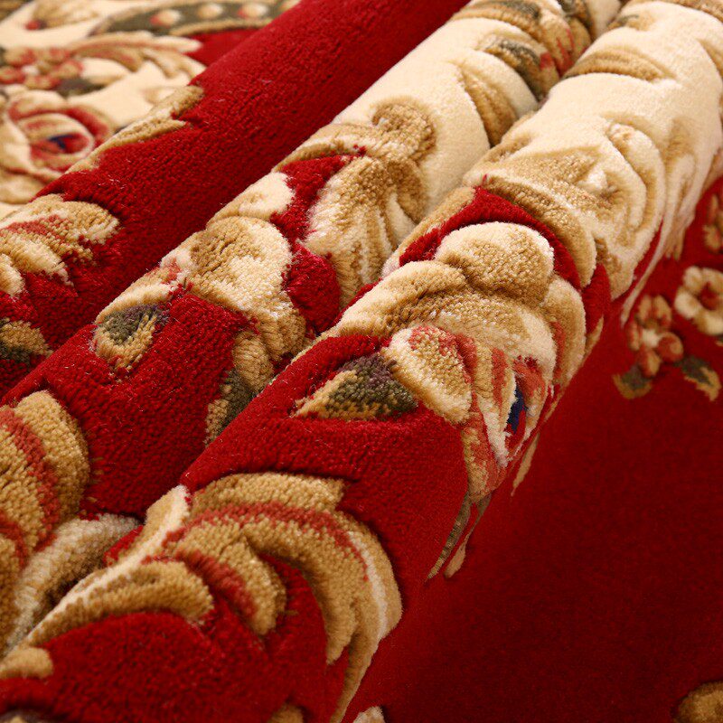 欧式地毯客厅加厚沙发地毯茶几地垫卧室床边毯大面积中式美式风格