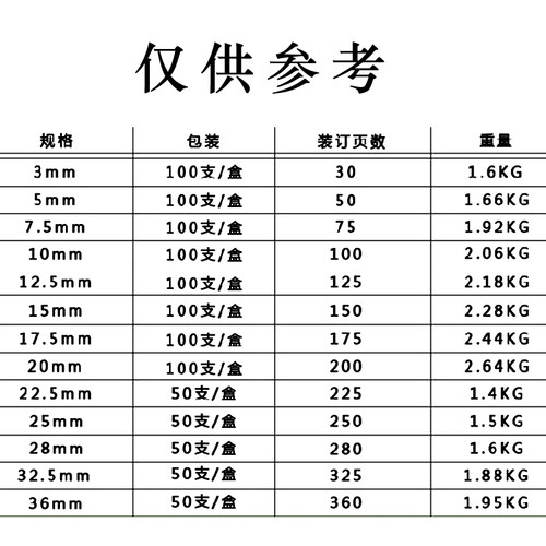 包邮BJT新料装订夹条黑色塑料夹边条压条办公装订耗材 10孔装订夹