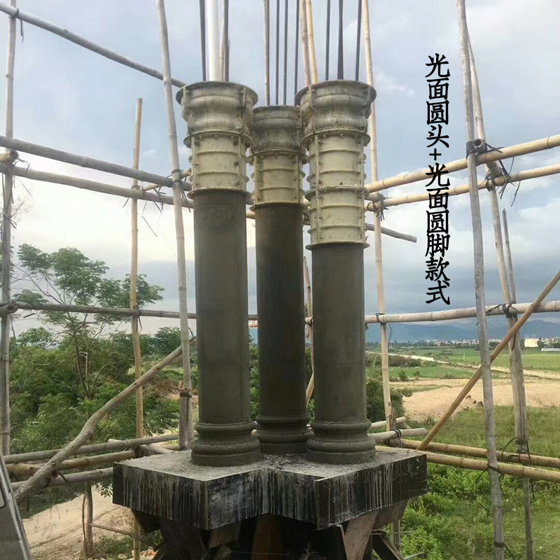 别墅大门光面圆形罗马柱子模具水泥建筑模板加厚塑料装饰造型模型