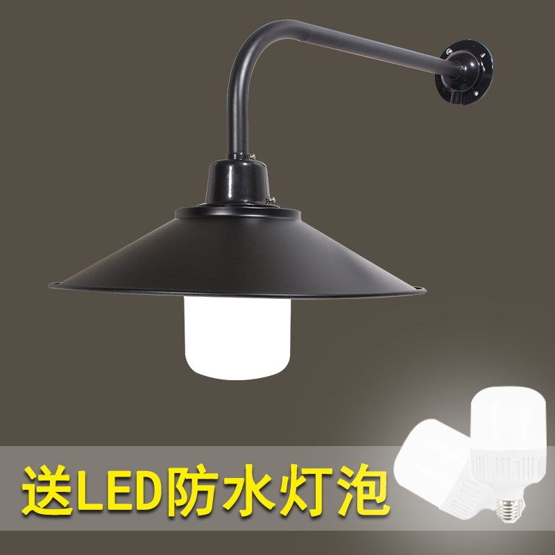 户外路灯工矿灯防雨灯 弯杆灯过道灯门口壁灯室外防水灯罩照明灯