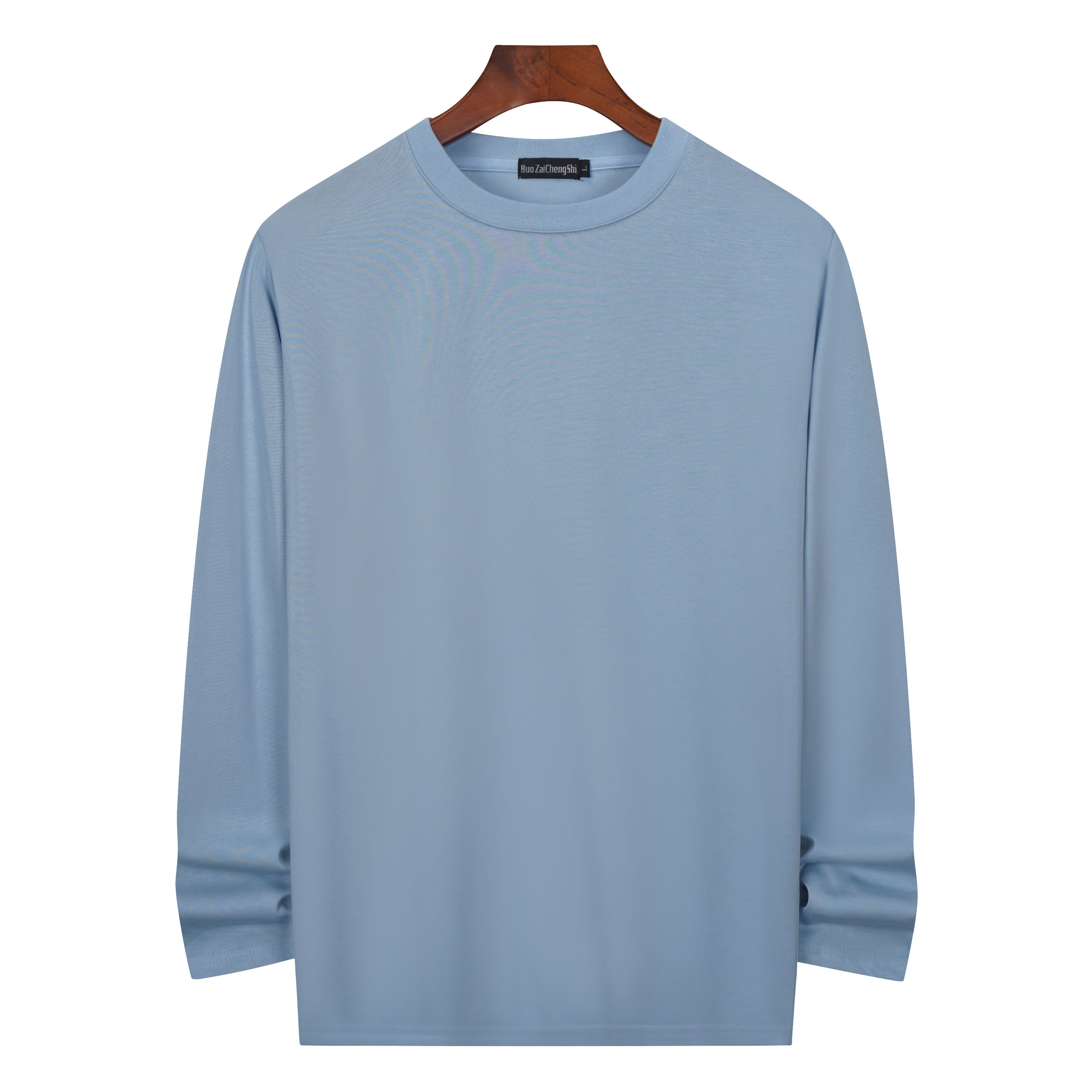 纯棉长袖t恤男春季休闲圆领男士宽松春秋全棉打底衫秋款薄款内搭