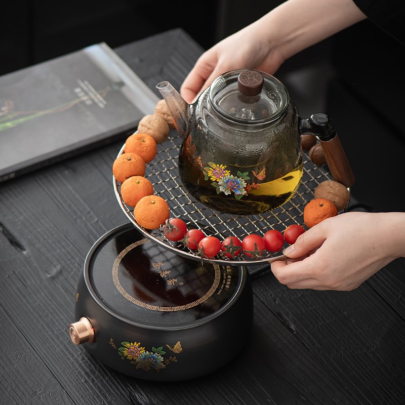 煮茶器黑晶炉提梁泡茶壶加厚耐热玻璃煮茶壶2025款电热煮茶炉烧水