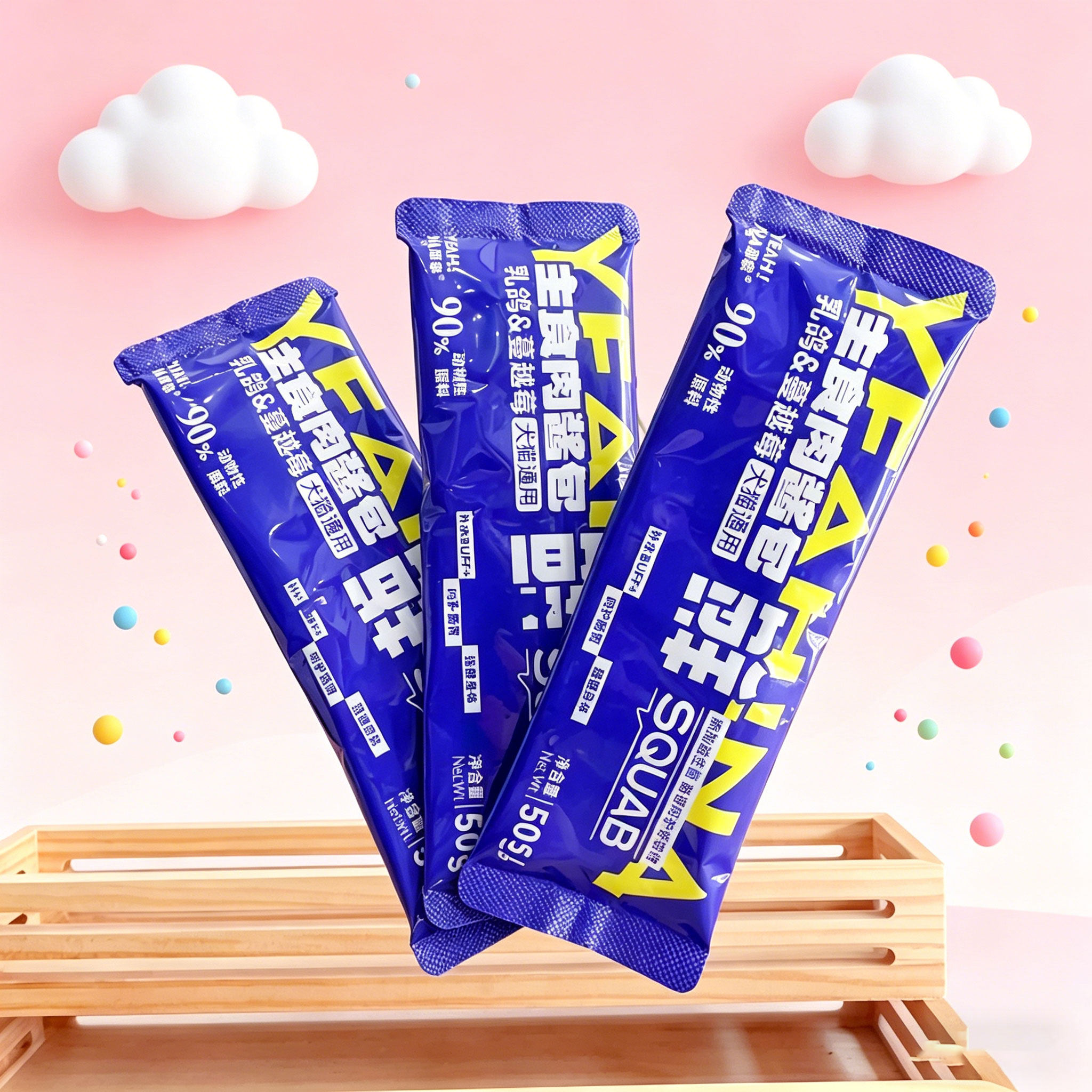 耶拿猫条蒸煮鸡胸肉鱼油OMEGA3+高蛋白犬猫通用宠物零食