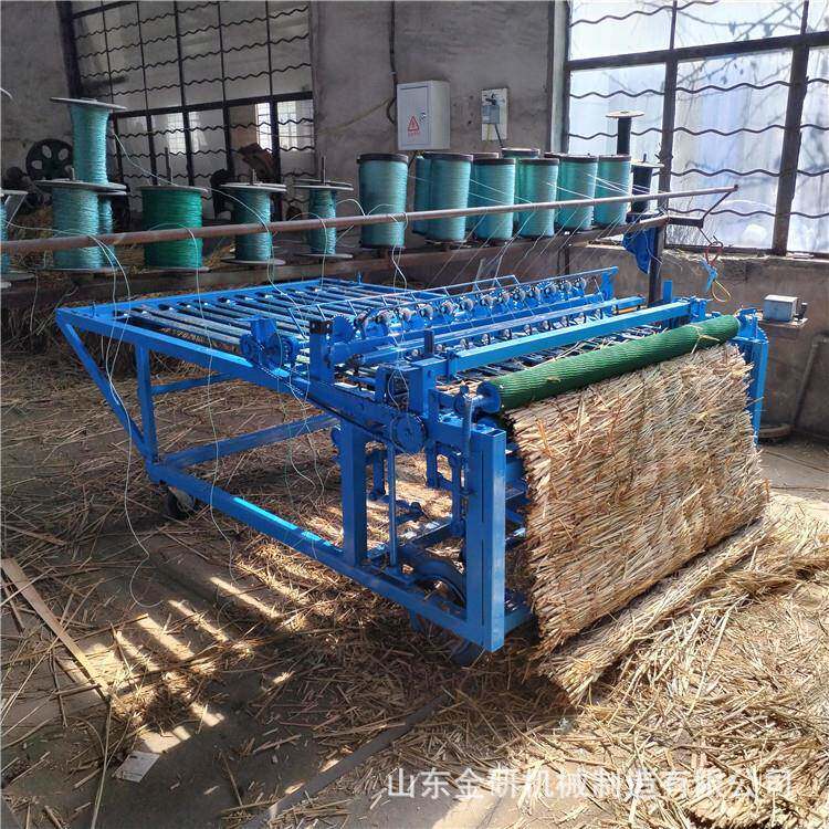 养殖金蝉全自动稻草编织机商用蔬菜大棚草席机瓜果运输专用草帘机