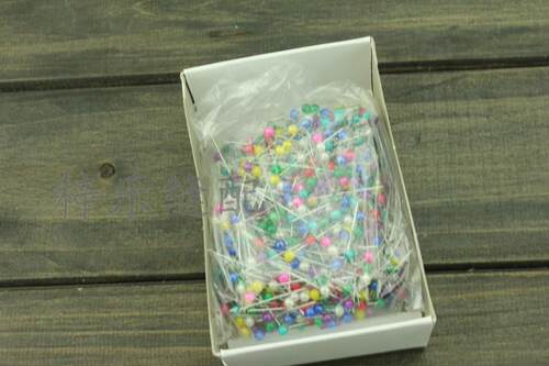 彩色大头针700枚 白色珍珠 彩针 彩色珠针 定位针十字绣珠针衣服