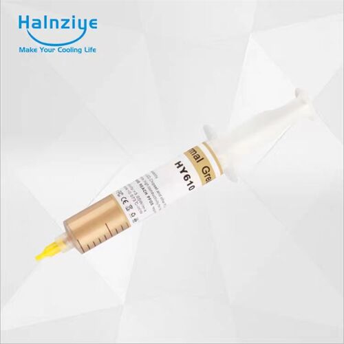HY-610金色硅脂大针筒30克显卡CPU导热散热硅脂赠涂膏头及擦纸