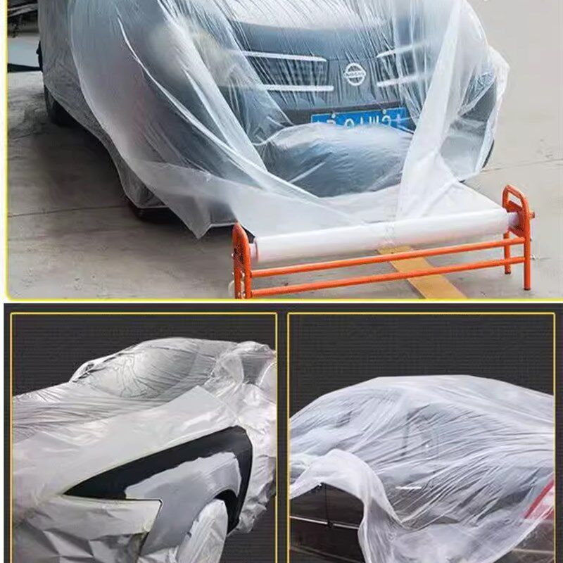 汽车喷漆专用遮蔽膜整车膜不掉漆静电吸附油漆装修家具防尘保护膜