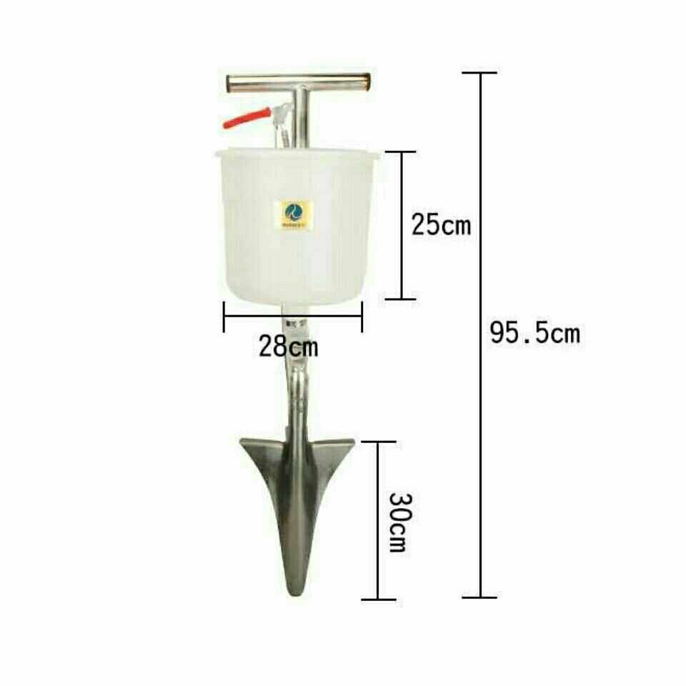 背负式铁铲施肥器手动果树追肥器硬地施肥铁锹硬地果园葡萄施肥器