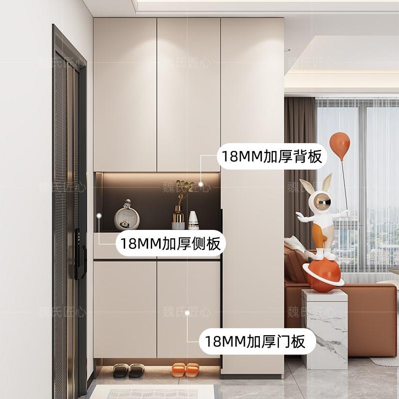 鞋柜家用玄关柜一体收纳柜入户门口实木门厅柜屏风柜客厅隔断定制